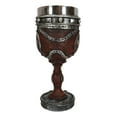 thumbnail image 6 of Western Stars And Horseshoes Floral Scroll In Faux Tooled Leather Wine Goblet, 6 of 7