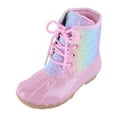 thumbnail image 1 of Josmo Kid's Rainbow Glitter and Pink Rain Boot, 1 of 2