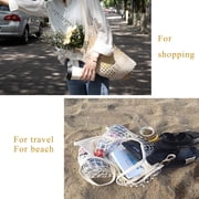 Mesh Bags Reusable Cotton Mesh Grocery Bags - 100% Cotton | Net Cotton String | Shopping Bag – Eco Market Bag - Tote Bag Vegetable - Pack of 3 Portable/Reusable/Washable