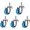 Blue gray, variant on Gamvdout Plate Casters Office Chair Swivel Caster Wheelsx15mm Threaded Stem Bolt Caster Replacement Universal Castors Wheels for Furniture Small Moving Caster Wheels Trolley Wheels Castors 5Pcs (Blue