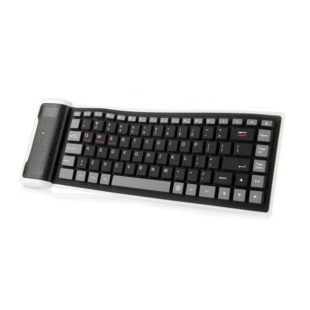 Wireless Keyboard, Wireless Keyboard Foldable Roll Up Silent 87key