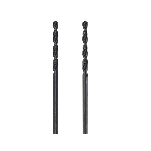 6542 Alta Velocidad Acero Recto Vástago Helicoidal Taladro, Totalmente Rectificado Negro Óxido Taladro Brocas 2,1mm Perforación Diámetro 49mm Total Longitud 2uds