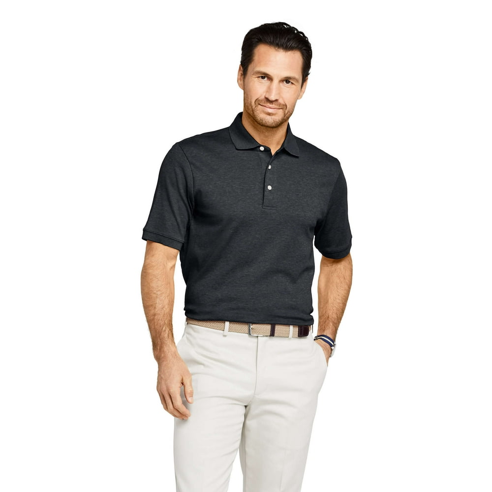 Lands' End Lands' End Men's Short Sleeve Supima Banded Polo Walmart