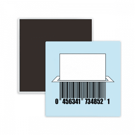 

Barcode Cutting Paper Crushing Square Ceracs Fridge Magnet Keepsake Memento