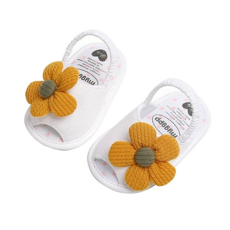 

KelaJuan Baby Girl s Sunflower Princess Sandals Infant Summer Soft Lightweight Prewalker Sandals