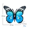 thumbnail image 4 of Decoraciones de jardín de mariposas grandes, arte de pared, escultura de mariposa de metal, adornos colgantes para jardín al aire libre, cobertizos, paredes, vallas, decoración (2 piezas, Yello, 4 of 5