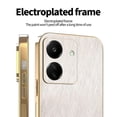 thumbnail image 3 of KADEM For Xiaomi Redmi 13C 4G Poco C65 4G Case Electroplating Silk Texture PU + TPU Phone Back Cover, 3 of 5