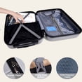 thumbnail image 6 of Hard Shell Suitcase, 28“ Luggage with Spinner Wheels, Built-in TSA Code Lock, Carry On Large Suitcase for Women Men Weekender, Silver+Grey, 6 of 9