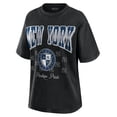 thumbnail image 2 of Women's WEAR by Erin Andrews  Black New York Yankees Oversized Boyfriend T-Shirt, 2 of 3