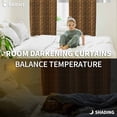 thumbnail image 3 of Vintage Rattan Blackout Curtains for Bedroom, Minimalist Abstract Wicker Texture Brown Thermal Insulated Kitchen Drapes with Grommets, Light Blocking Window Treatment, 2 Panels 42" x 54", 3 of 7