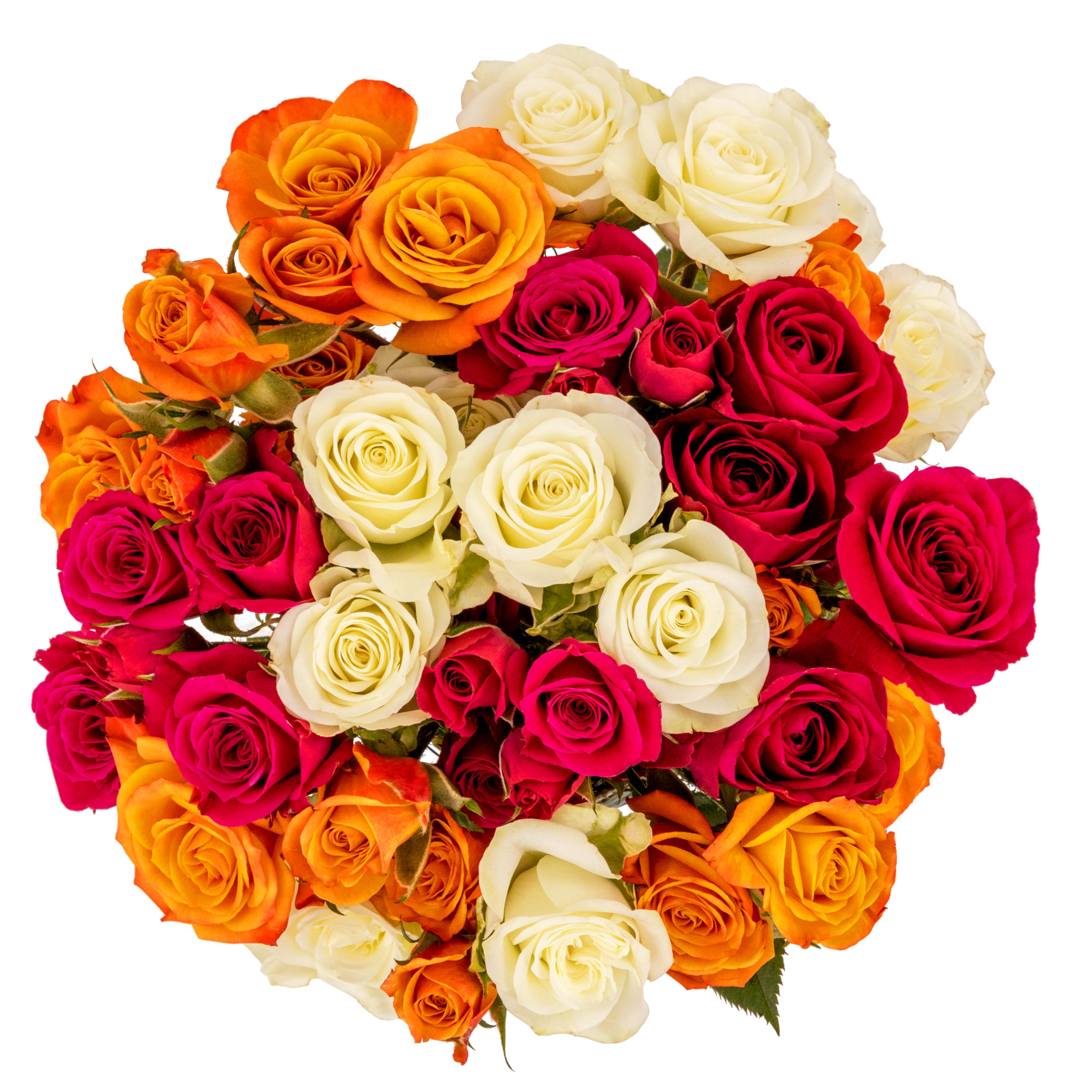 Fresh-Cut Spray Roses Flower Bunch, Minimum of 9 Stems, Colors Vary