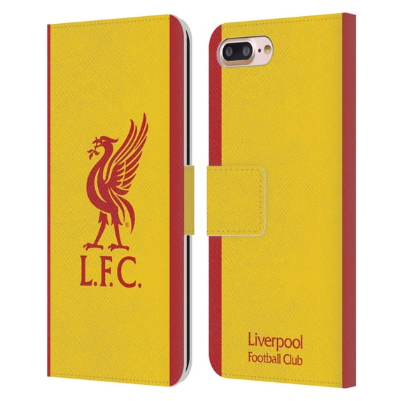 Head Case Designs Officially Licensed Liverpool Football Club 2021/22 Third Leather Book Wallet Case Cover Compatible with Apple iPhone 7 Plus / iPhone 8 Plus
