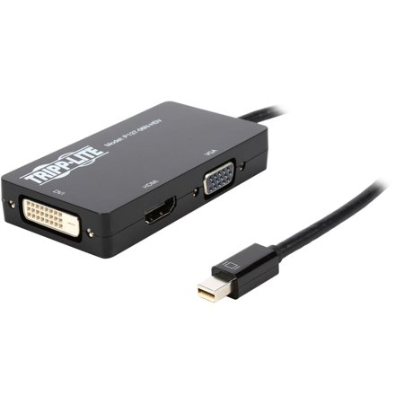 UPC: 0037332185402 | Tripp Lite Keyspan Mini Displayport to VGA/DVI/HDMI All-in-One Cable Adapter Converter for MDP 6-in. (P137-06N-HDV)
