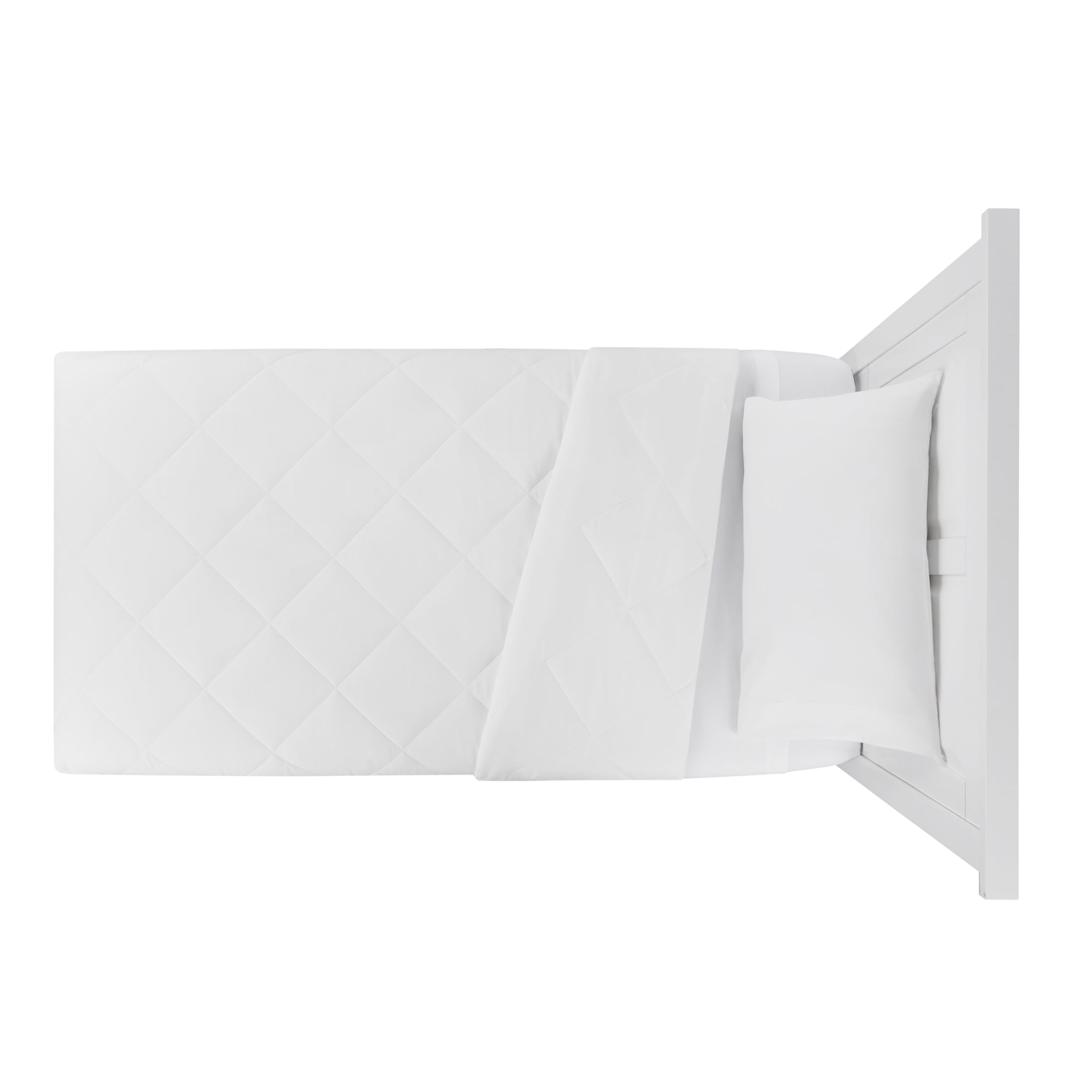 Mainstays Twin/Twin XL Comforter, All-Season Reversible Microfiber, White