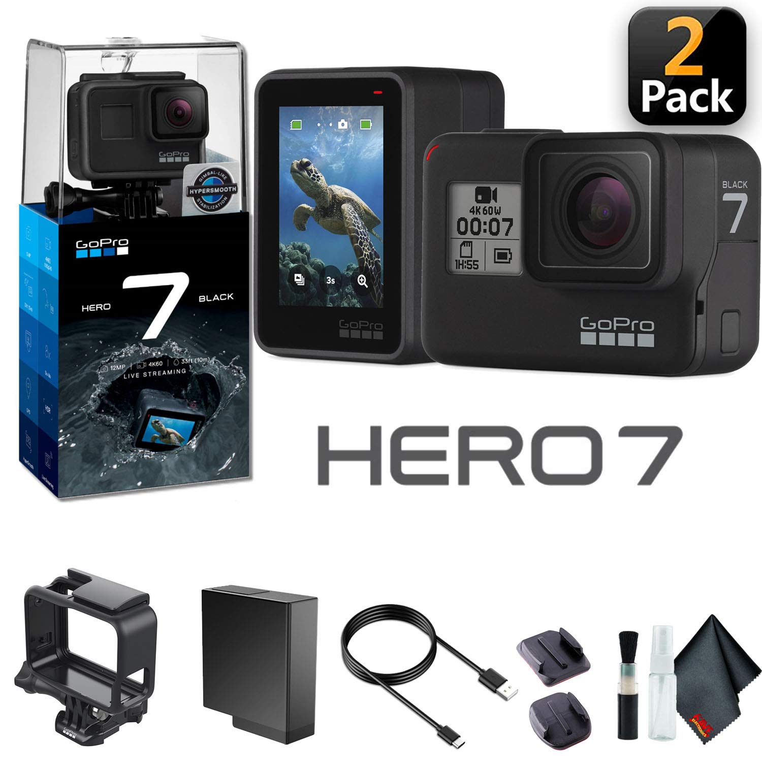 GoPro HERO7 Black (2 Pack) - Waterproof Action Camera - Bundle | Walmart  Canada
