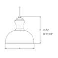 thumbnail image 5 of Vaxcel Franklin 1 Light Farmhouse Outdoor Barn Dome Pendant, 5 of 5