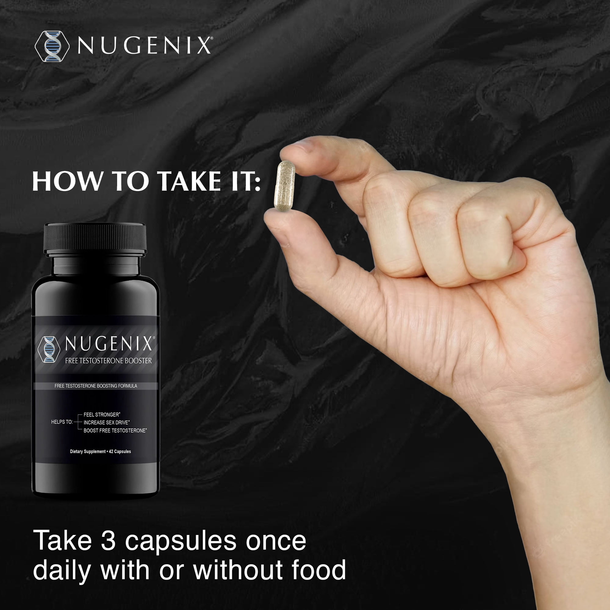 Nugenix Free Testosterone Booster, Men's Dietary Supplement, 42 Count, 14 Servings