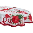 thumbnail image 3 of Home Bargains Plus Christmas Holiday Tassels Provence 60 x 84 inch Oval Fabric Tablecloth, 3 of 7