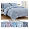 thumbnail image 5 of Liam Cool Gray Queen Size Bed in a Bag Comforter Set - 7 Pieces Coin Pattern Lightweight Comforter with Bed Sheets, Pillowcases & Shams Bedding Set for All Seasons, 5 of 9