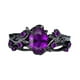 thumbnail image 2 of Anillo de hojas en racimo para mujer, accesorio metálico de lujo, moderno y único para el Día de San Valentín. 174 cm, 2 of 8