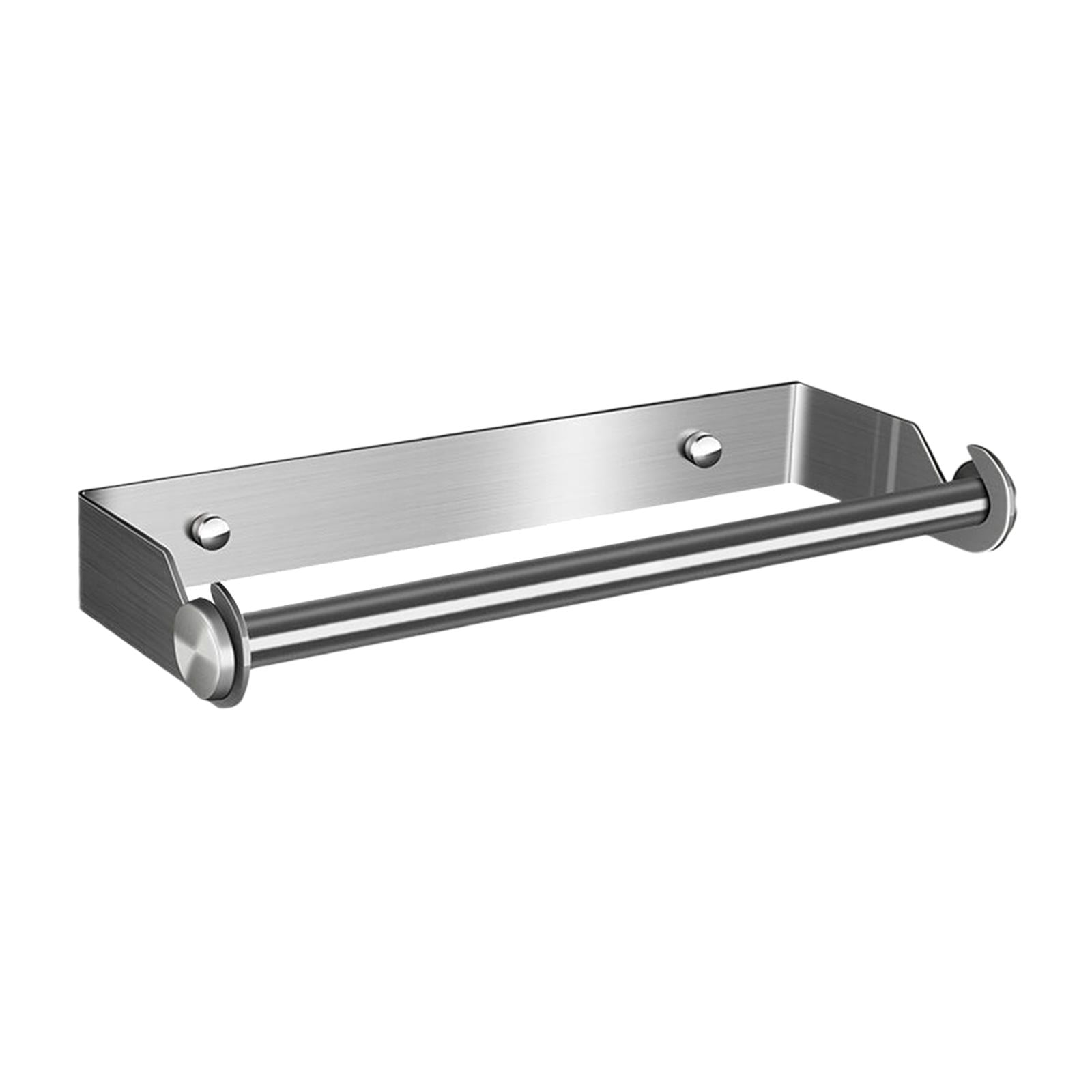 Baoblaze Paper Towel Holder Heavy Duty Wall Mounted for Office Bathroom Under Cabinet A