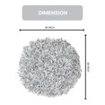 thumbnail image 3 of Home Weavers Leather Shaggy Collection Living Room Rug, Machine Washable Area Rugs, Rug For Living Room, Non Slip Accent Rugs, Soft Foldable Indoor Floor Rug, Easy To Clean, 3' Round, Silver, 3 of 3