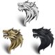 thumbnail image 1 of Pegatina de 3 piezas con emblema de lobo para coche, personalizada en metal con cabeza de lobo. Moderna, bonita y duradera, ideal para coches, motos, neveras, portátiles y paredes., 1 of 5