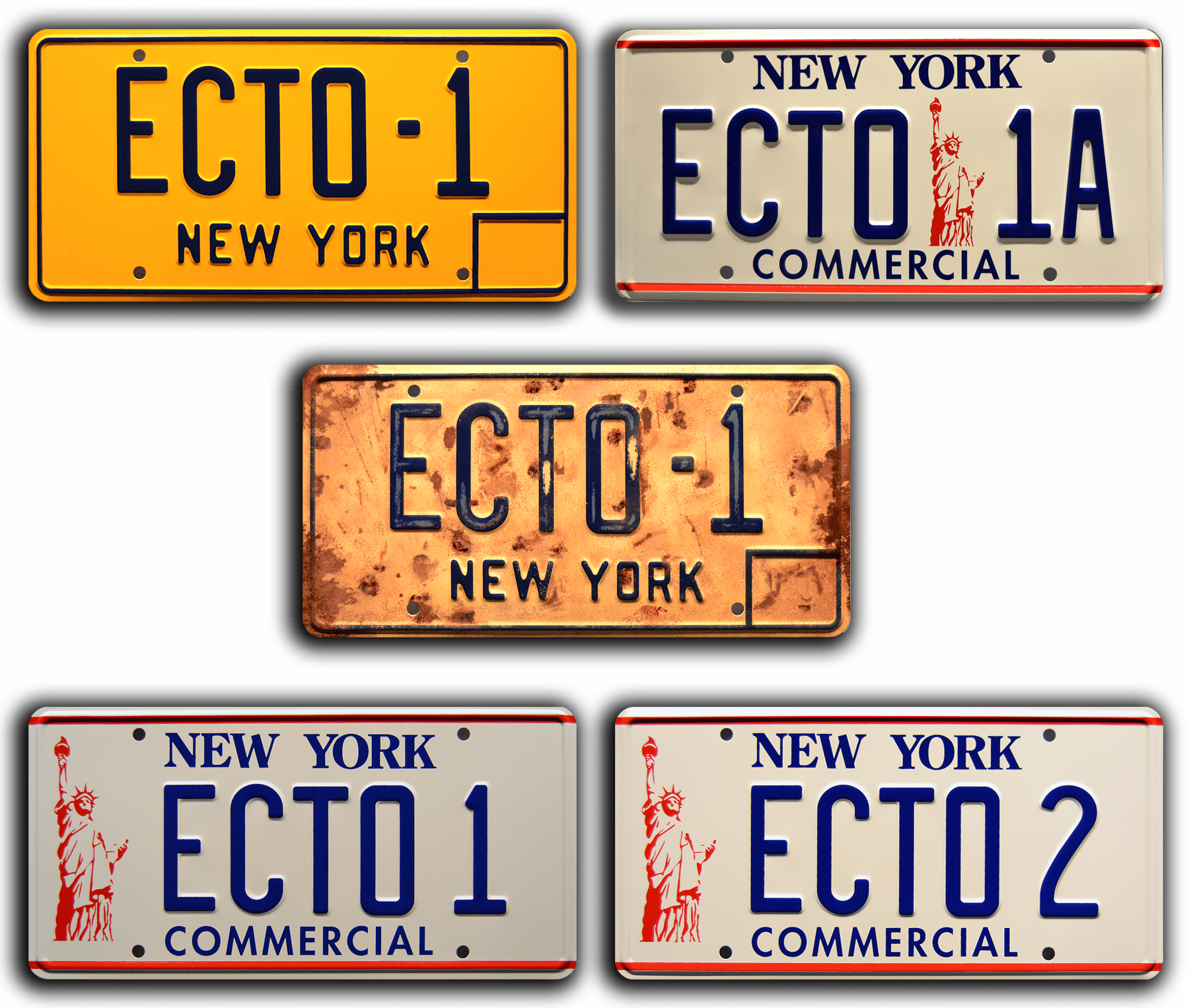 ECTO-1 New York Signs 4 Fun Ghostbusters Metal Stamped License Plate 