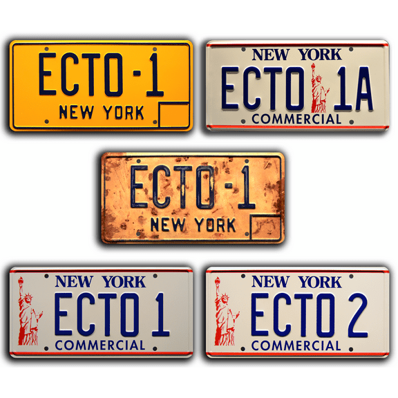 Ghostbusters | ECTO Full Collection | Metal Stamped License Plates