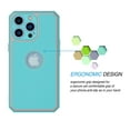 thumbnail image 3 of iPhone 13 Case, Case Cover for iPhone 13 6.1", Njjex Shock Absorbing Silicone & Plastic Bumper Rugged Grip Hard Protective Cases Cover for Apple iPhone 13 2021 -Turquoise, 3 of 7