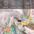 thumbnail image 6 of Pink Easter Bunny Cloth Napkins, Spring Easter Eggs Floral Buffalo Plaid Washable and Reusable Dinner Napkins Set of 4, Table Napkin for Kitchen Party Birthday Wedding Hotel Housewarming 20"x20", 6 of 9