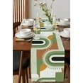 thumbnail image 4 of Table Runner Dresser Scarves 72 Inch Long, Mid Century Modern Retro Linen Dining Table Runners Abstract Boho Art Tabletop Scarf for Wedding Holiday Party Kitchen, 4 of 7