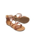 thumbnail image 4 of DREAM PAIRS Women's Dressy Gladiator Summer Cross Strappy Sandals Comfort Flat Casual Beach Fisherman Thong Sandals, 4 of 6