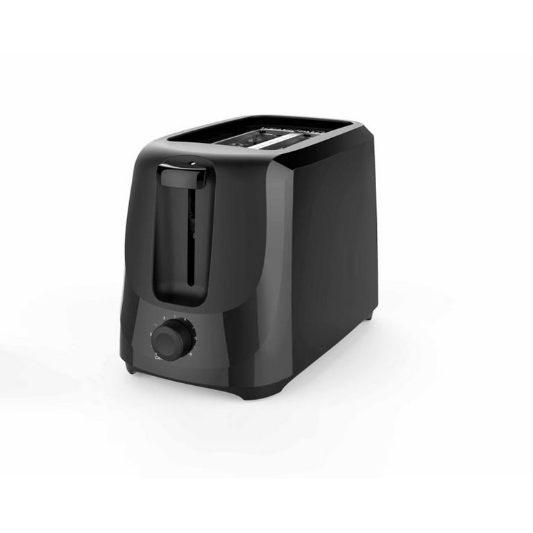 Lumme Black 2-Slice Toaster with 7 Browning Options, LED Indicators, and Removable Crumb Tray | TS118B