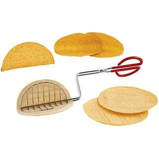 Dengmore Sales Taco Maker Press Tortilla Fryer Tongs Taco Holders Stainless  Steel Tortilla Crust V shaped Setting Clip Potato Chip Holder Taco Tongs  With Rubber Handle 