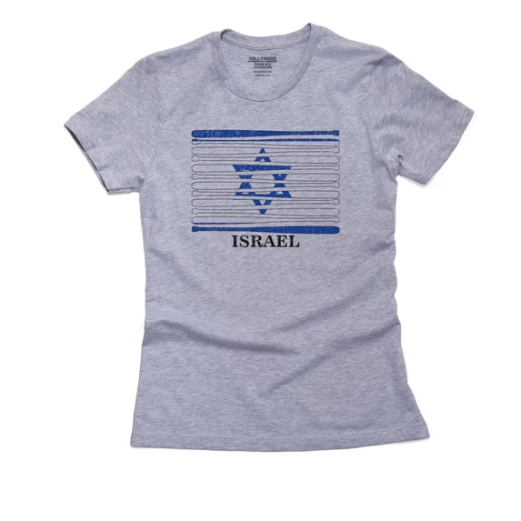 Israel Baseball Classic - World Vintage Bats Flag Women's Cotton Grey T-Shirt