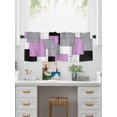 thumbnail image 5 of Valances for Windows Abstract Art Rod Pocket Cafe Window Treatments Valance Curtains for Kitchen Bathroom Laundry Basement Windows 60"x14", 5 of 9