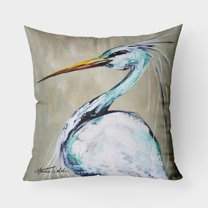 Carolines Treasures MW1132PW1818 Blue Heron Smittys Brother Canvas Fabric Decorative Pillow  18H x18W multicolor