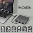 thumbnail image 4 of SUTENGDA External CD DVD Drive USB 3.0 & USB-C  Portable CD DVD ROM +/-RW Optical Disc Drive Player Reader Writer Burner for Mac MacBook Pro/Air  iMac  Laptop Computer Windows 11/10/8/7, 4 of 6