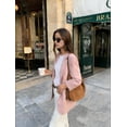 thumbnail image 7 of JWD Women's Casual 3/4 Ruched Sleeve Blazer - Slim Fit Open Front Notched Lapel Work Office Suit Jacket with Pockets Pink 12, 7 of 7