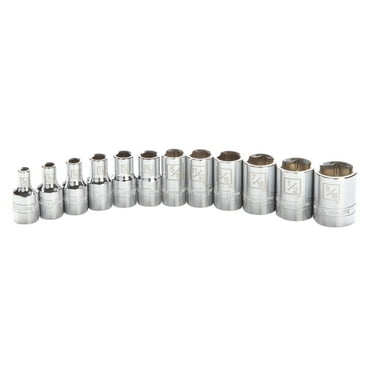 Steelman Pro 12-pc 1/4 in. Drive Shallow Depth 6-pt Chrome SAE Socket Set 78154