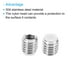 thumbnail image 4 of Uxcell Tornillo de cabeza hexagonal con punta de nailon M8x8mm, tornillos antideslizantes, juego de 5 unidades, 4 of 6