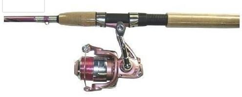 pink fishing rod with light up reel