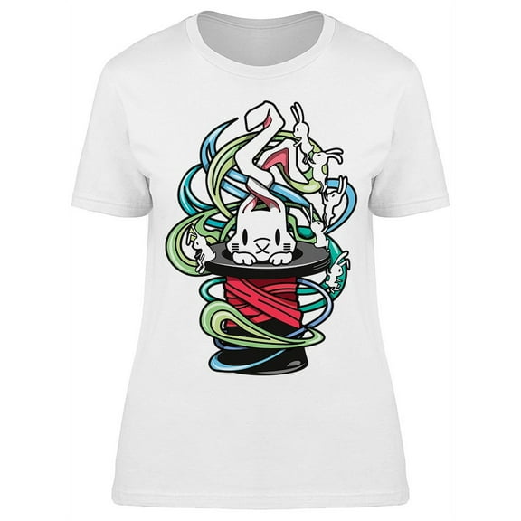 Rabbit From A Magic Hat T-Shirt Women -Image by Shutterstock, Female Small