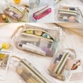 thumbnail image 4 of Women Fashion Multifunction Net Yarn Durable Makeup Purse Transparent Net Yarn Bag Handbag Makeup Pouch Toiletry Bags GREEN L, 4 of 8