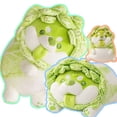 thumbnail image 2 of Lindo y creativo cojín de peluche con forma de perro Shiba Inu, repollo, vegetal, japonés, para sofá, regalo de Navidad, 2 of 5