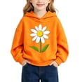 thumbnail image 7 of Cute Hoodies for Toddlers Girls Daisy Flower Print Pullover Sweatshirts Cool Casual Fall Winter Play Top Size 1-10, 7 of 7