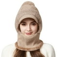 thumbnail image 4 of Wind Proof Winter Hat for Women Polyester Cotton Blend Knit Scarf Hat Warm Autumn Winter Cold Proof Winter Hat, 4 of 5