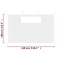 thumbnail image 4 of vidaXL Gazebo Sidewalls with Windows 2 pcs White, 4 of 4