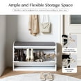 thumbnail image 5 of JOINICE Modern Shoe cabinet with Flip Door,1.2 inch seat cushion, for Entryway,Living Room,white, 5 of 8